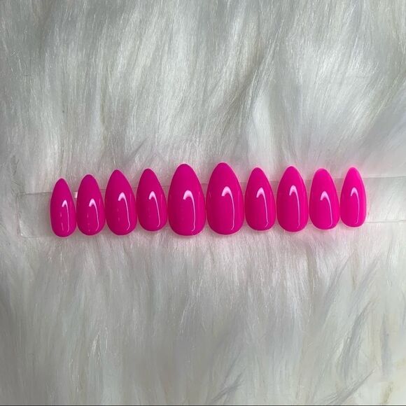 Fuchsia Custom Press On Nails | High Quality Nails | Handmade - Picture 2 of 13